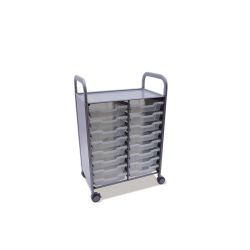 Callero Plus Trolley, 16 Shallow Translucent Trays