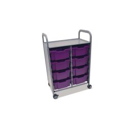 Callero Plus Trolley, 8 Deep Plum Purple Trays