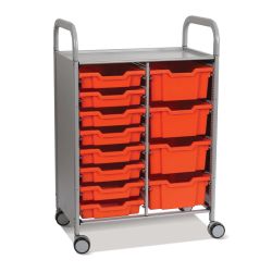 Callero Plus Trolley 8 Shallow & 4 Deep Flame Red Trays