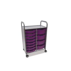 Callero Plus Trolley 8 Shallow & 4 Deep Plum Purple Trays