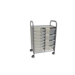 Callero Plus Trolley 8 Shallow & 4 Deep Translucent Trays