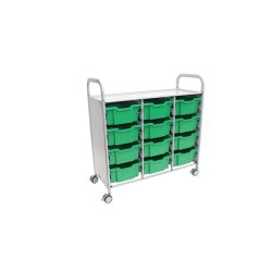 Callero Plus Trolley, 12 Deep Grass Green Trays