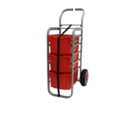 Rover Trolley, 3 Extra Deep Flame Red Trays