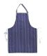 PU Coated Apron Navy & White Stripe