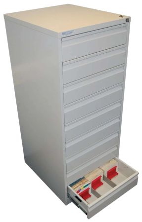 Microfilm Cabinet 10 Drawer H1355XW570XD630mm Grey