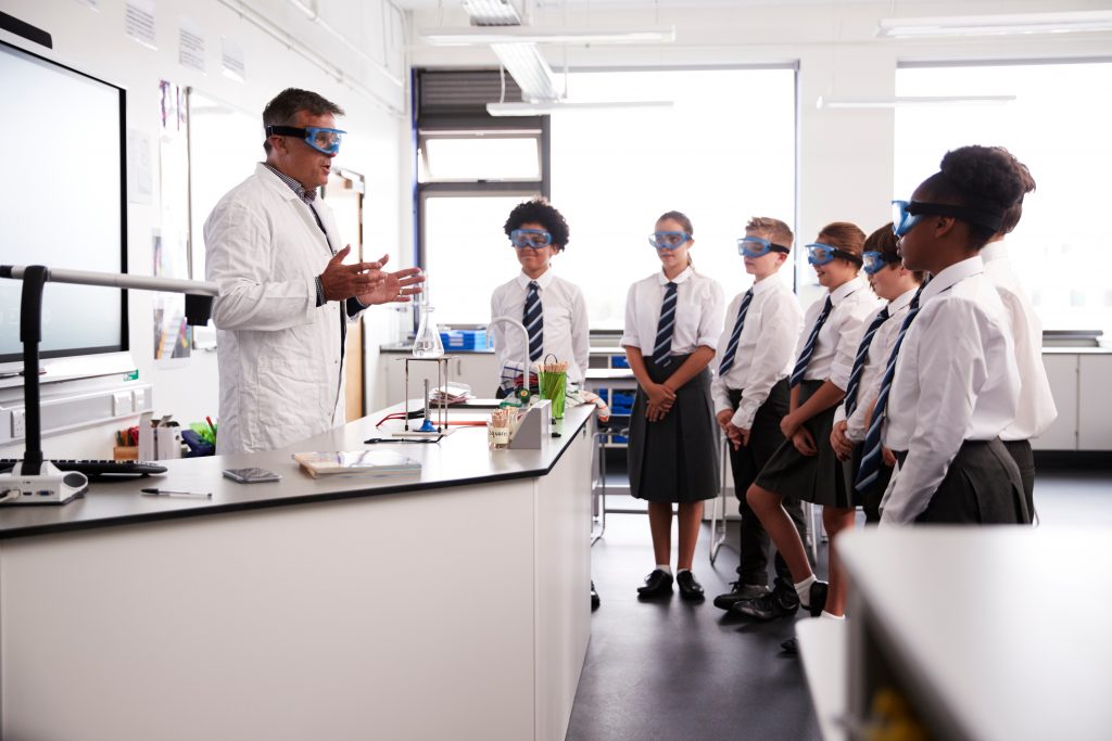 Laboratories are intended for practical work, vital for pupil learning in science.